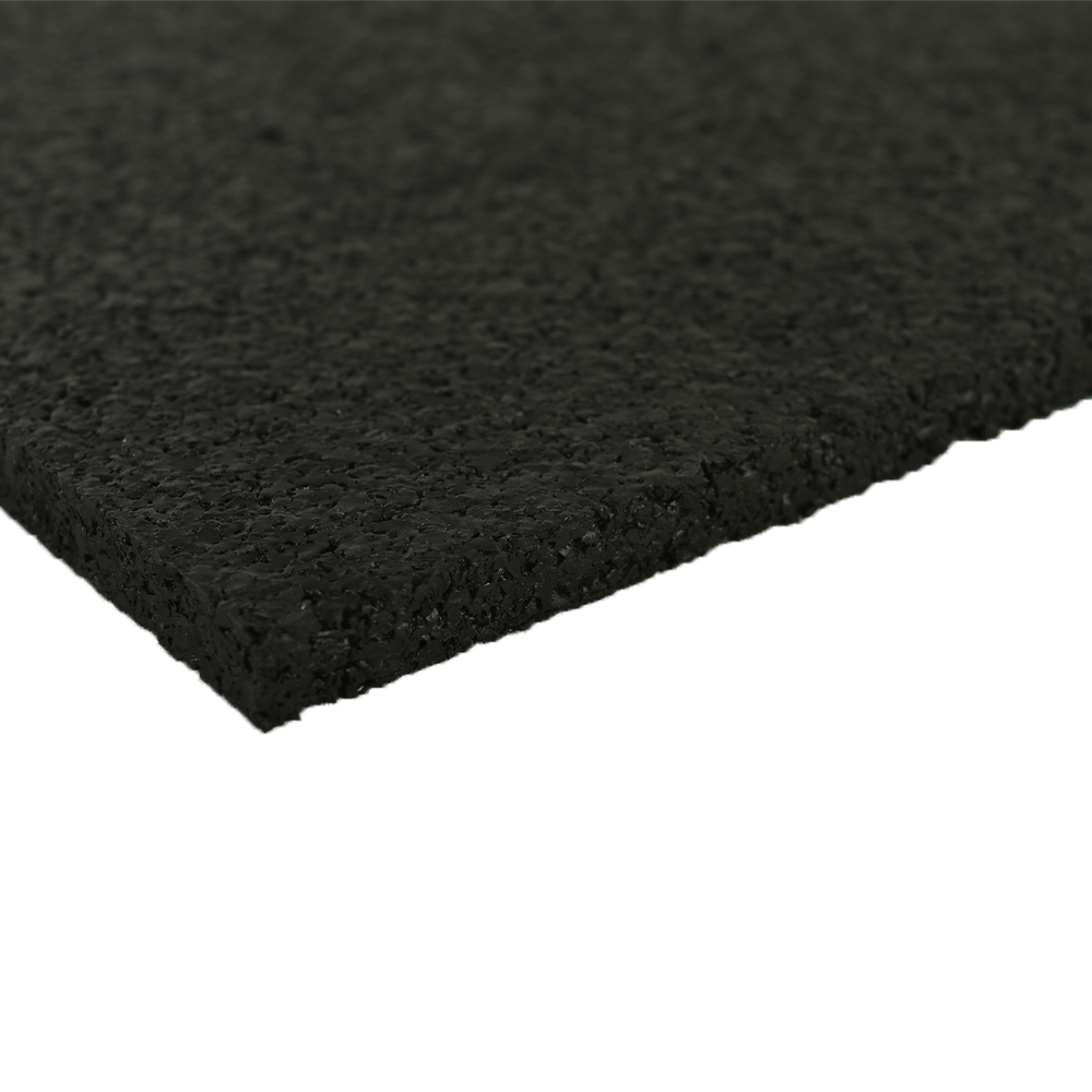 Straight Edge Rubber Tile Black 1/4 Inch x 2x2 Ft. Pacific corner angle