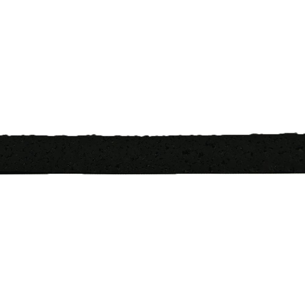 Side view of Straight Edge Rubberized Squares Black 3/8 Inch x 2x2 Ft. Pacific