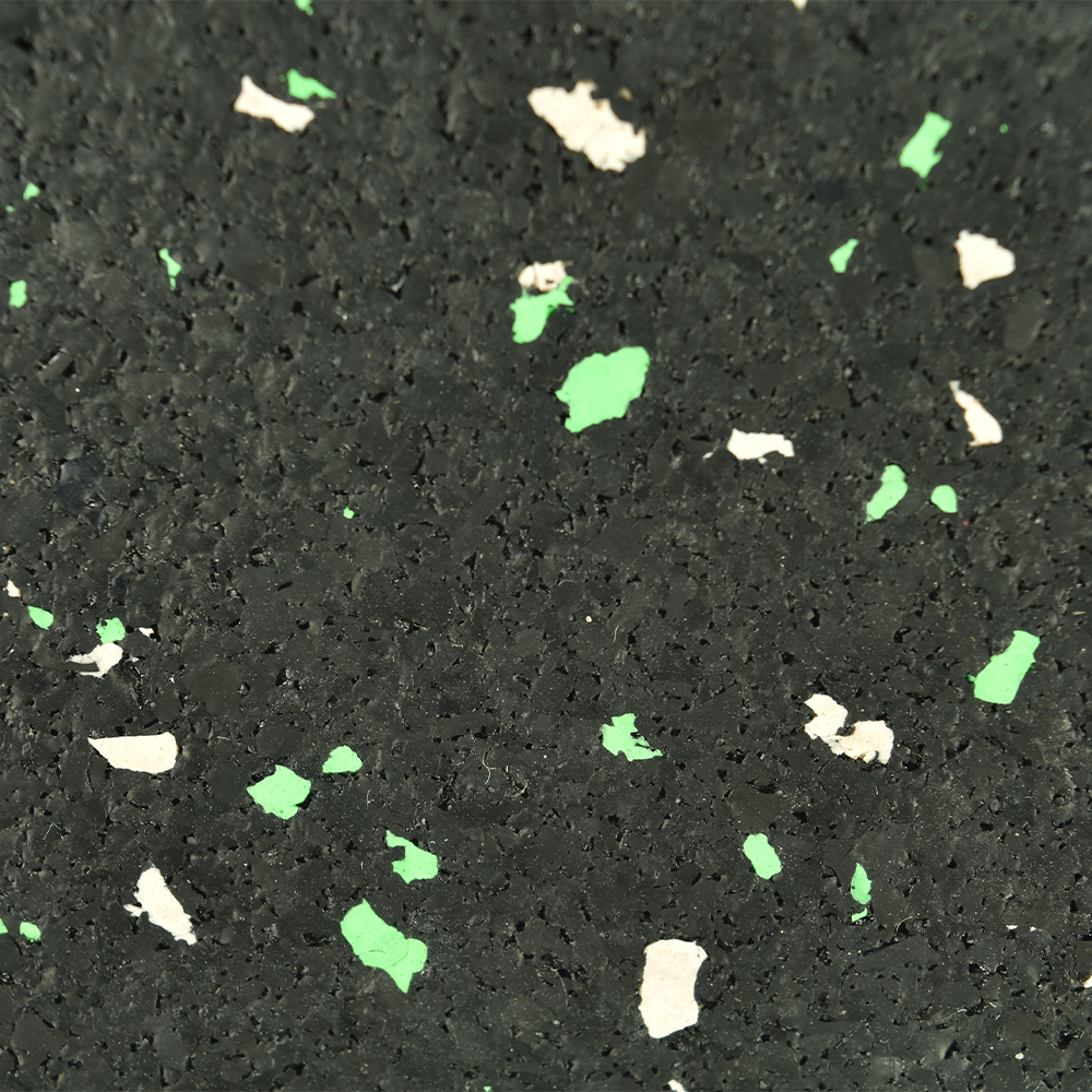 Rolled Rubber Pacific 1/8 Inch 10% Color CrossTrain Per SF Green White close up