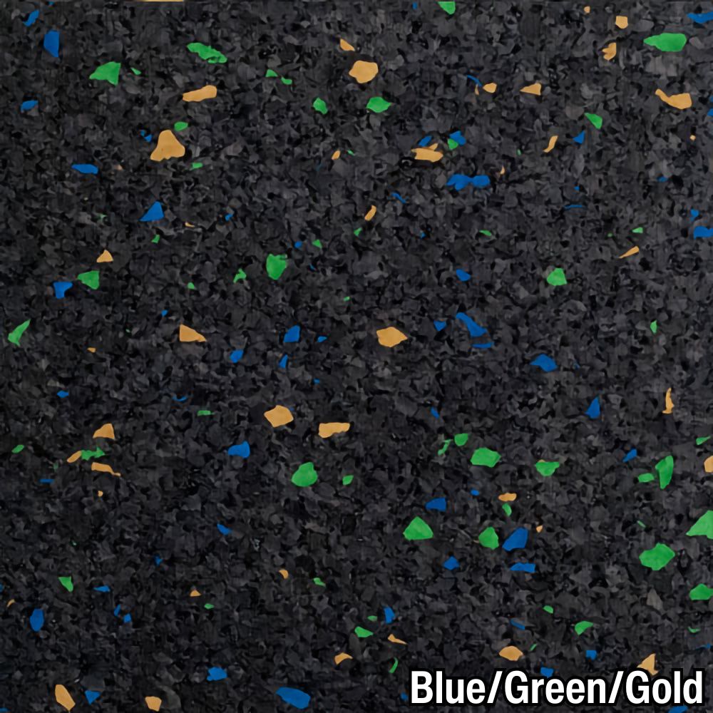 Blue Green Gold Rolled Rubber Pacific 1/8 Inch 10% Color CrossTrain Custom closeup