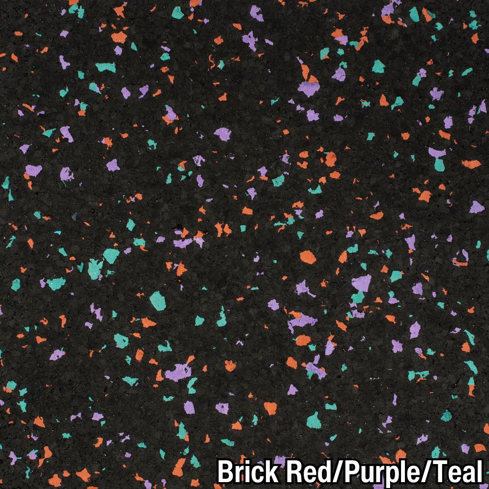 Brick Red Purple Teal Rolled Rubber Pacific 1/8 Inch 10% Color CrossTrain Custom closeup