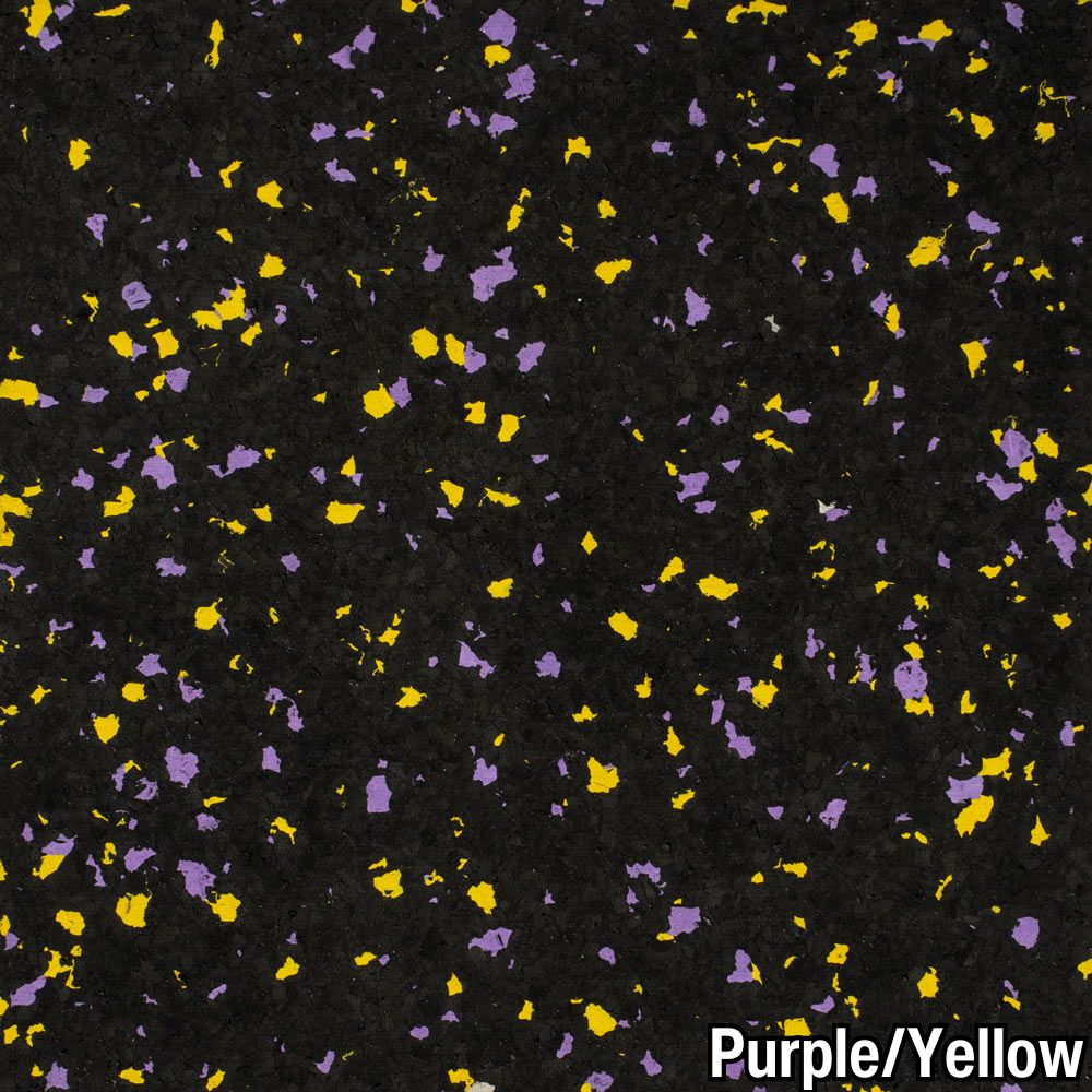Purple Yellow Rolled Rubber Pacific 1/8 Inch 10% Color CrossTrain Custom closeup