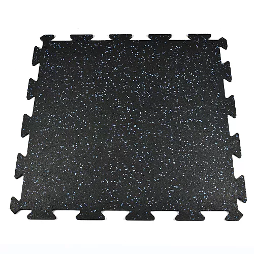 Gym Rubber Tile Interlocks with Borders 1/4 Inch
