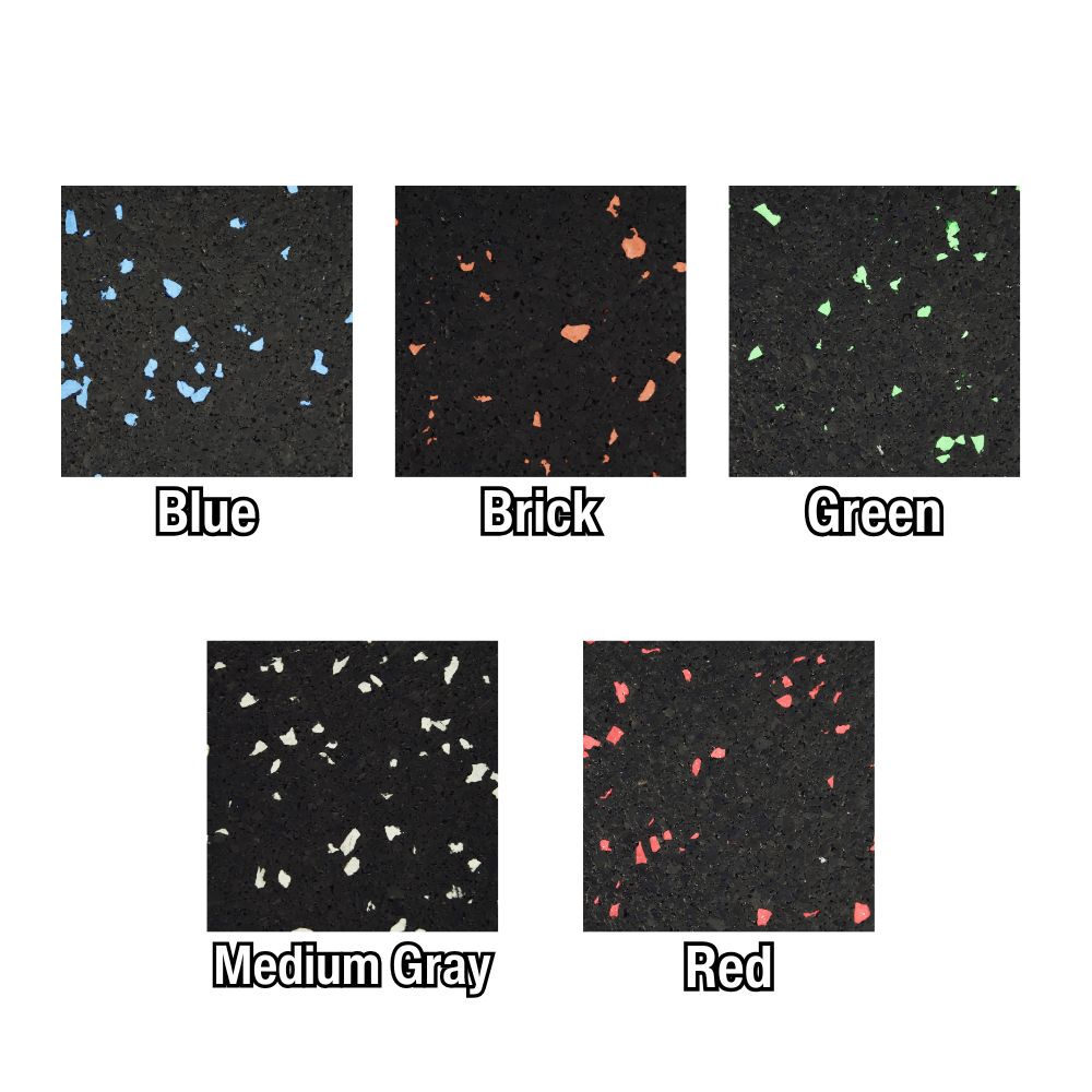Rubber Tile Interlocking 2x2 Ft 8 mm 10% Color Stocked Pacific all colors