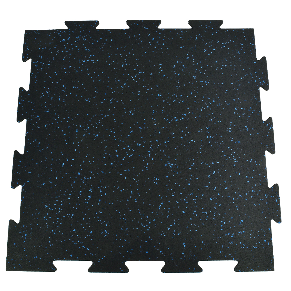 Rubber Tile Interlocking 2x2 Ft 8 mm 10% Color Stocked Pacific blue full tile