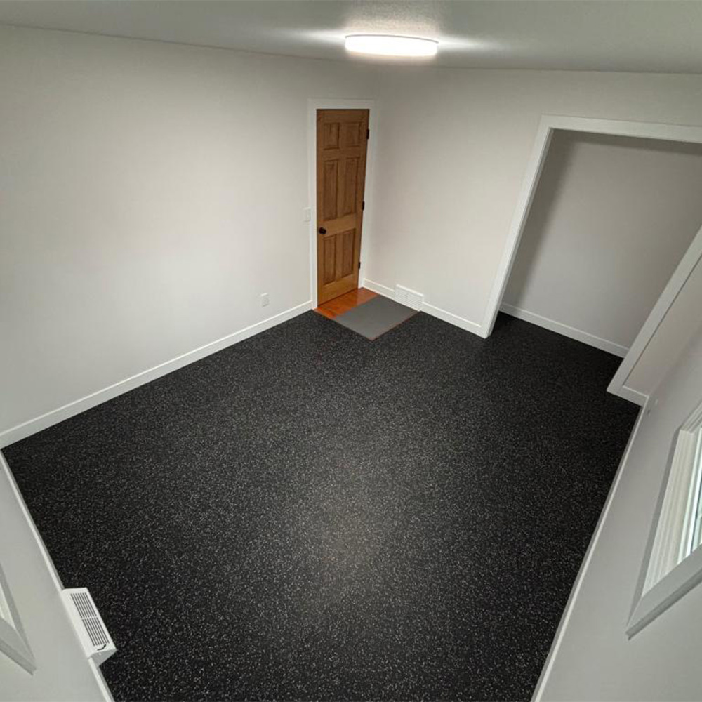 Rubber Tile Interlocking 10% Color CrossTrain 3/8 Inch x 2x2 Ft. Pacific home gym