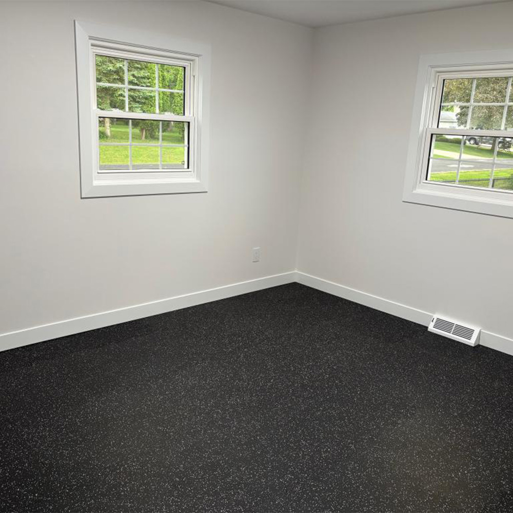 Rubber Tile Interlocking 10% Color CrossTrain 8 mm x 2x2 Ft. Pacific home gym install