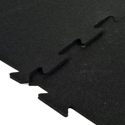 Rubber Tile Interlocks with Borders 1/4 Inch Black Pacific interlocks.