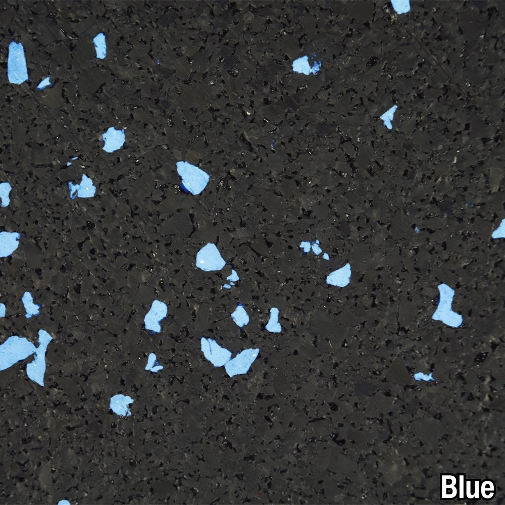 Rubber Tile Interlocks with Borders 8mm 10% Color Pacific Blue