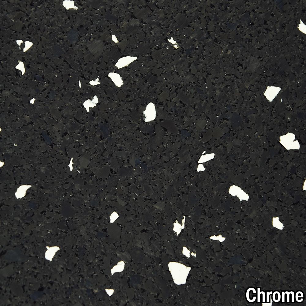 Closeup Rolled Rubber Pacific 1/2 Inch 10% Color Custom chrome