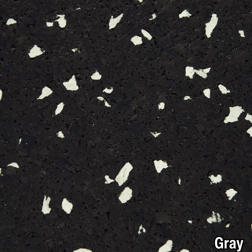 Rubber Tile Interlocks with Borders 8mm 10% Color Pacific Grey