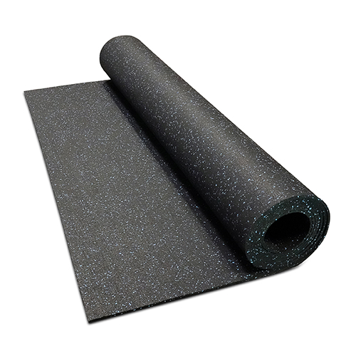 1/4 inch rolled rubber with 10 percent blue color fleck