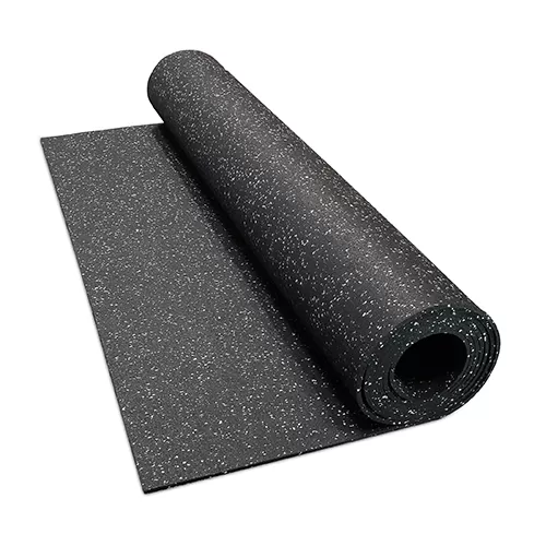 Rolled Rubber with 10 percent gray color fleck in 1/4 inch thickness