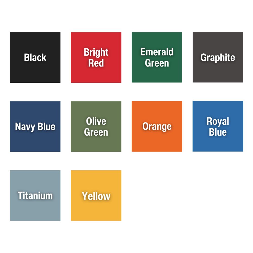 VersaCourt Active Outdoor Court reducers - all colors chart