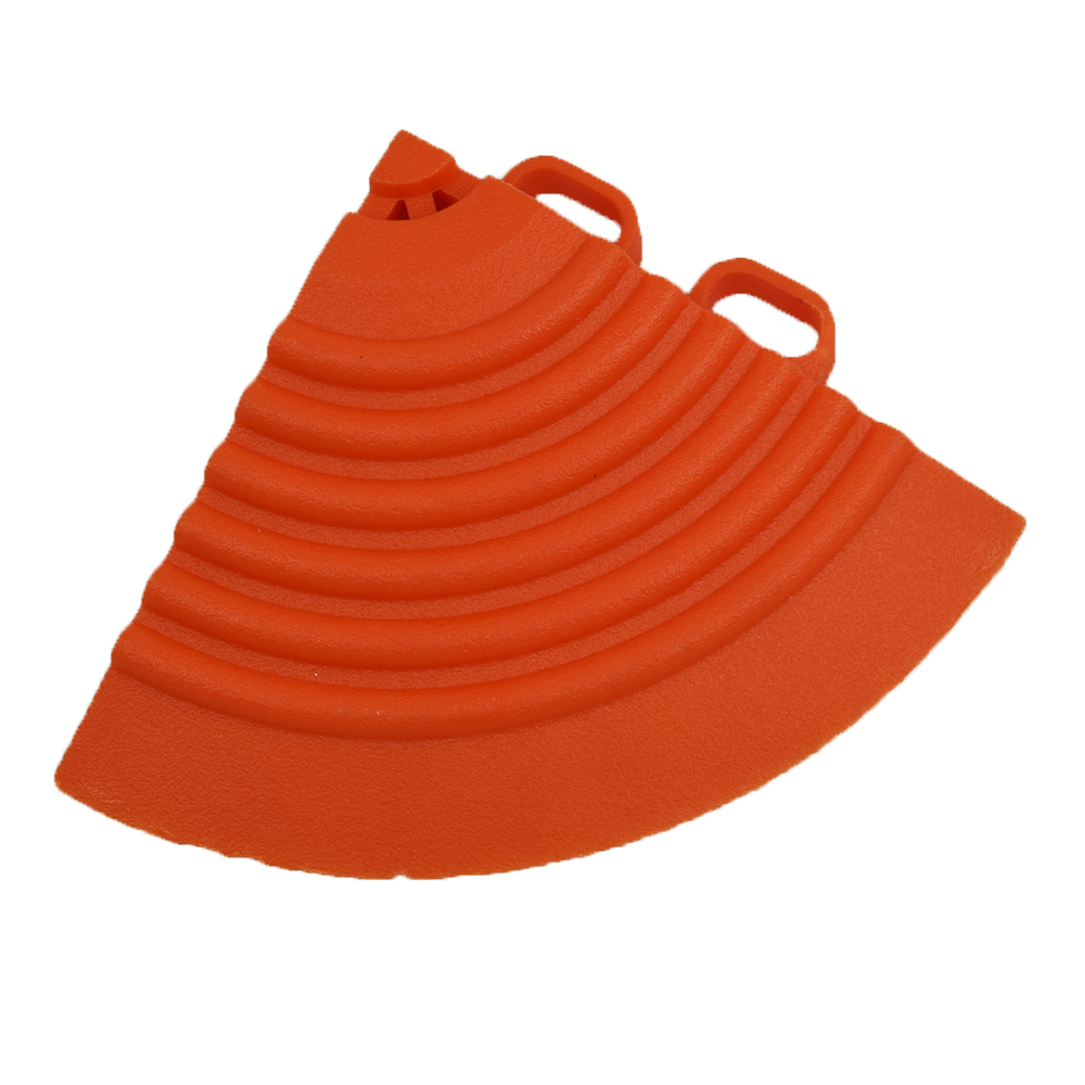 VersaCourt Active Outdoor Court Corner Reducer 5/8 Inch x 2.5x2.5 Inches orange outside view