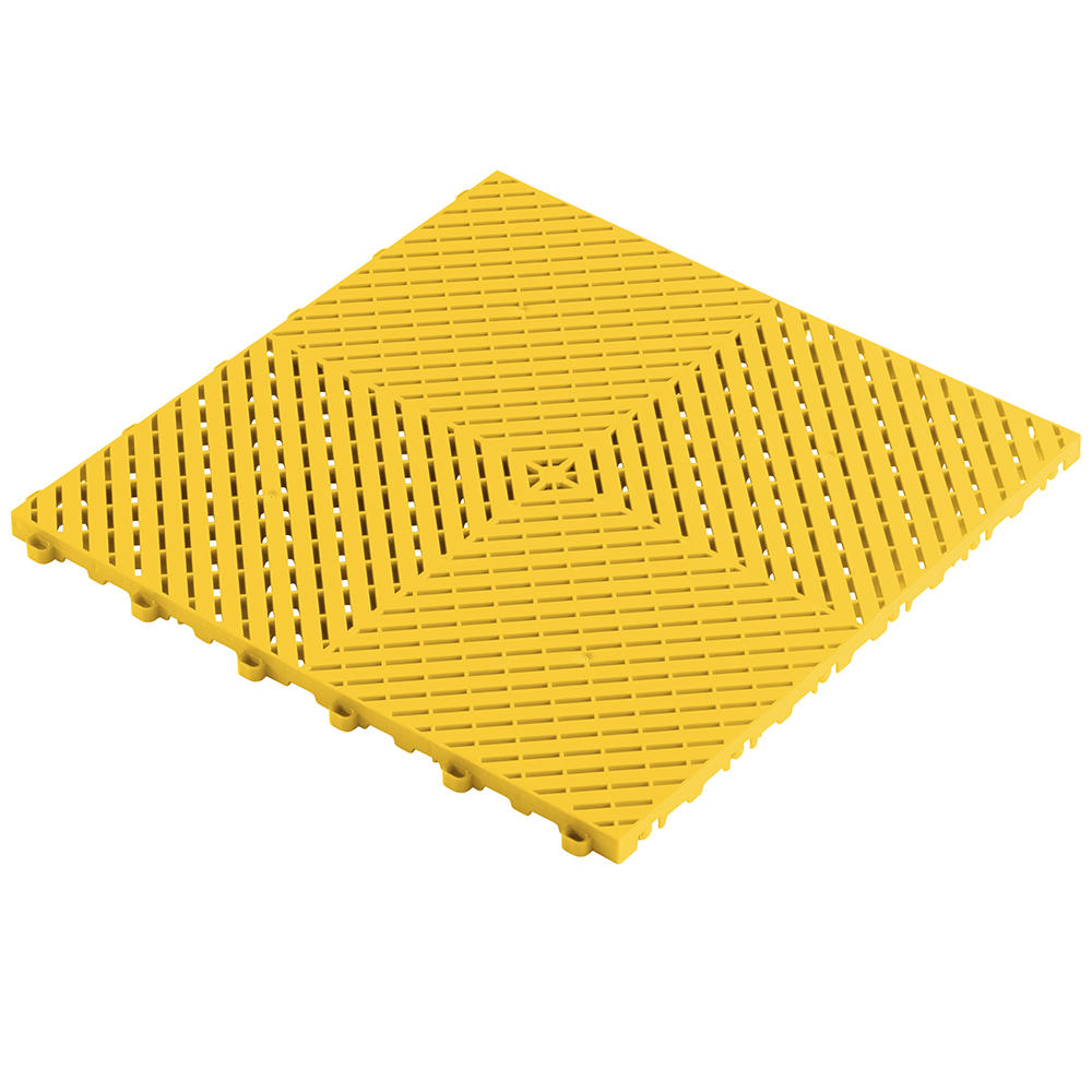 Full yellow tile of VersaCourt Active Outdoor Court Tile 5/8 Inch 15.75x15.75 Inches