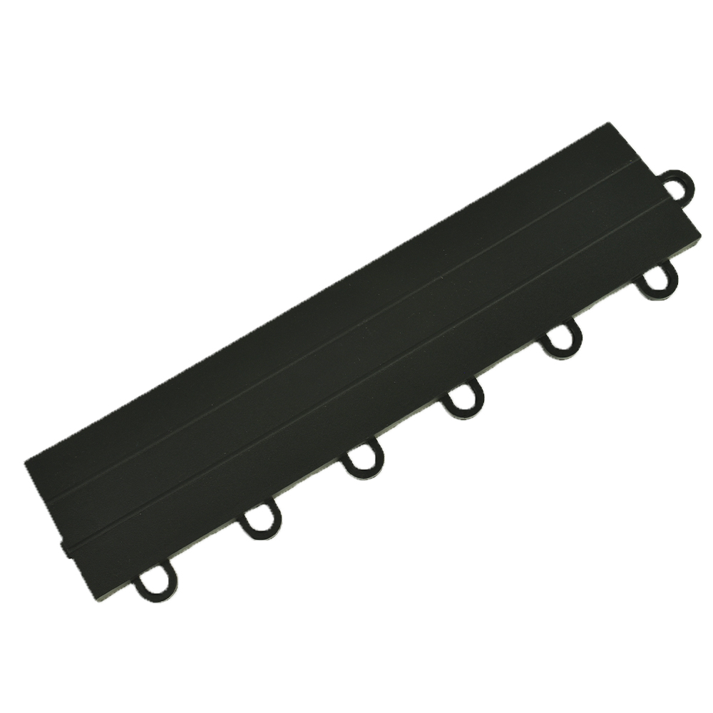 Black female VersaCourt Boost Outdoor Court Edge Reducer 1/2 Inch x 2x12 Inches Pack of 10
