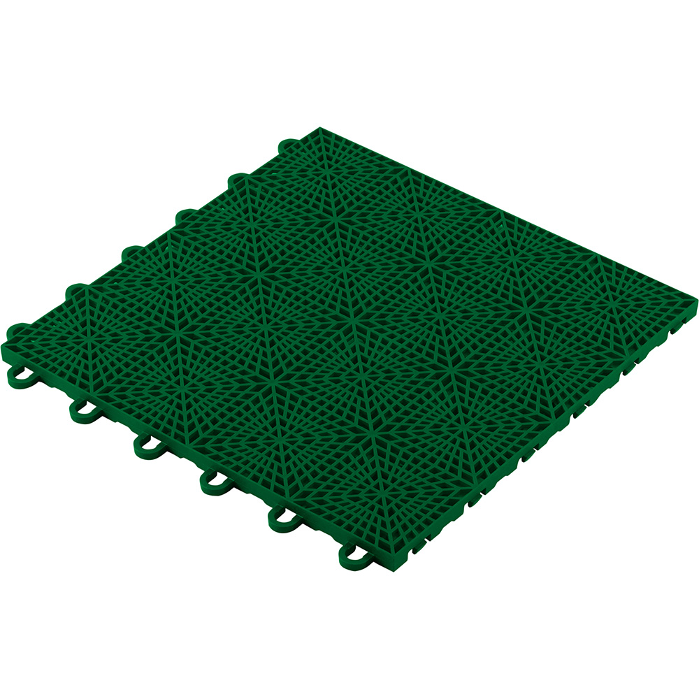 VersaCourt Boost Outdoor Court Tile 1/2 Inch x 1x1 Ft. emerald green tile
