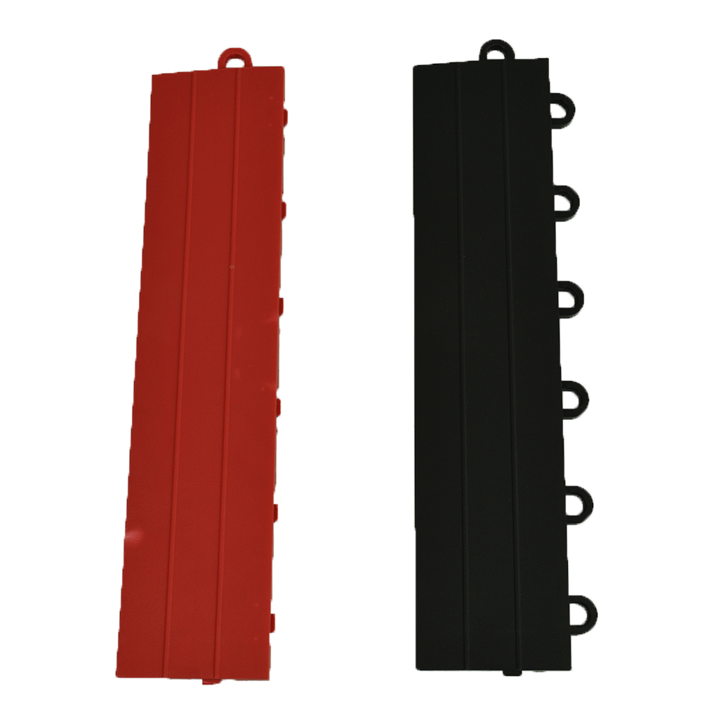 VersaCourt Boost Outdoor Court Edge Reducer 1/2 Inch x 2x12 Inches Pack of 10 red male border and black female border