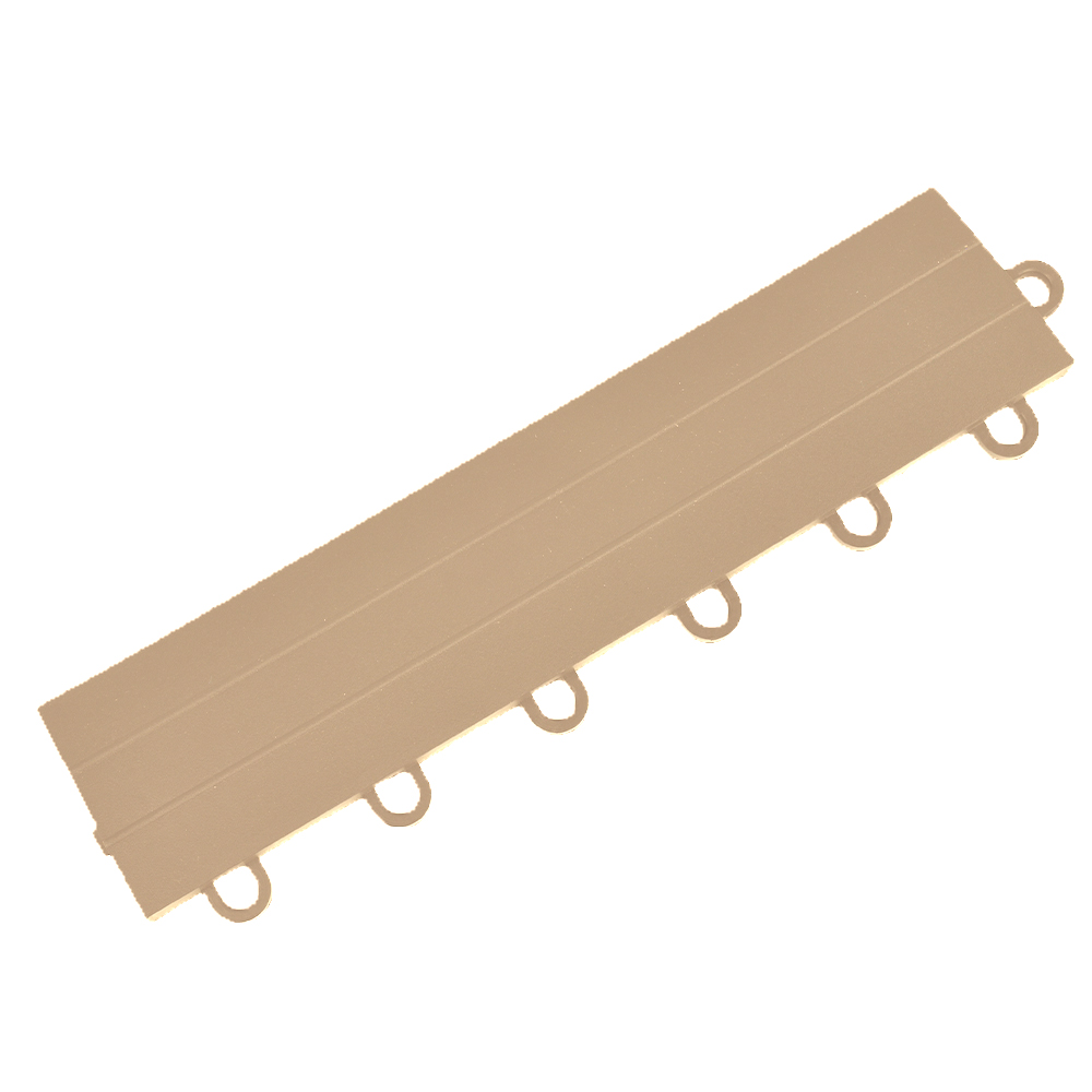 VersaCourt Pro Wood Grain Court Tile Edge Reducer 1/2 Inch x 2.75x12 Inches Pack of 10 female border in sand