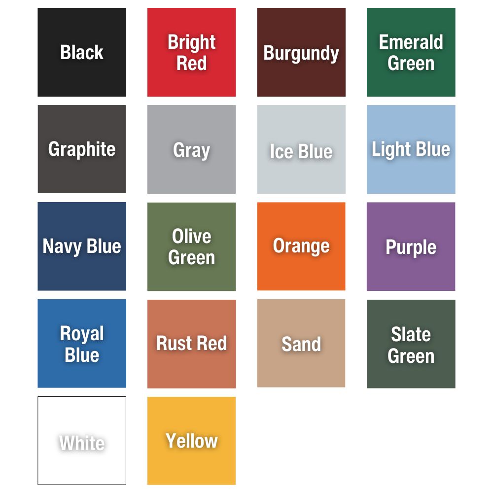 Color chart for VersaCourt Compete Indoor Court Tile 1/2 Inch x 10x10 Inches
