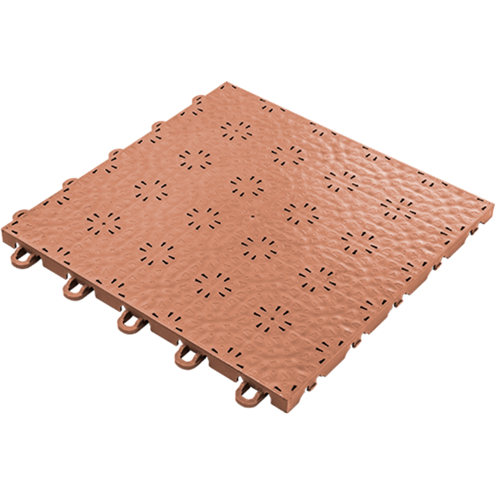 Rust red tile VersaCourt Compete Indoor Court Tile 1/2 Inch x 10x10 Inches