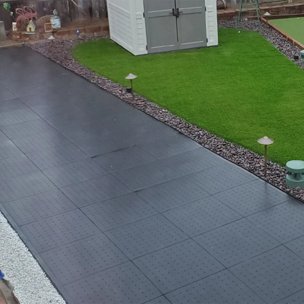 sport court tile foundation