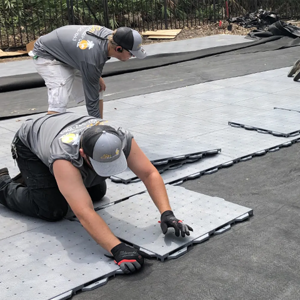 versacourt court foundation panel installation