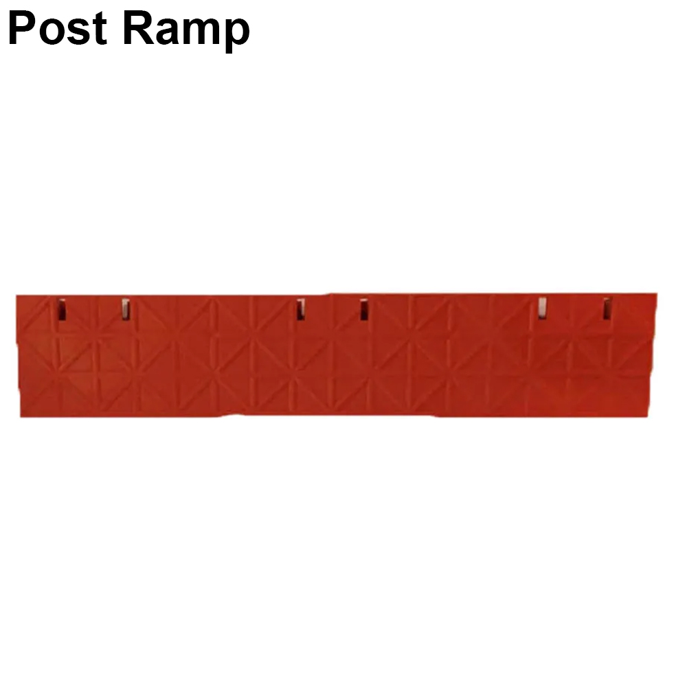 VersaCourt Pickleball Court Tile Edge Reducer 3/4 Inch 2x10 Inches Pack of 10 post reducer in red labeled