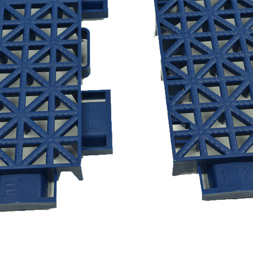 Open interlocks of VersaCourt Outdoor Game Court Tile 3/4 Inch x 10x10 Inches