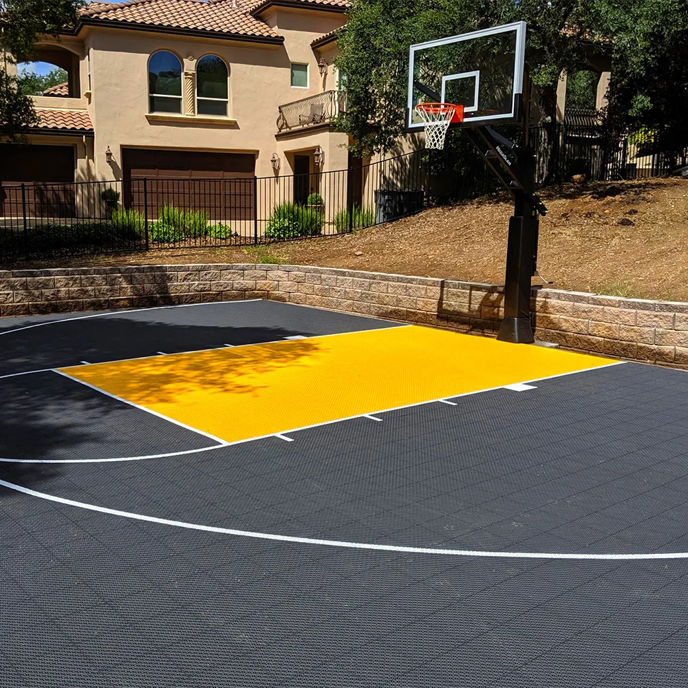 outdoor tiles for driveway basketball court