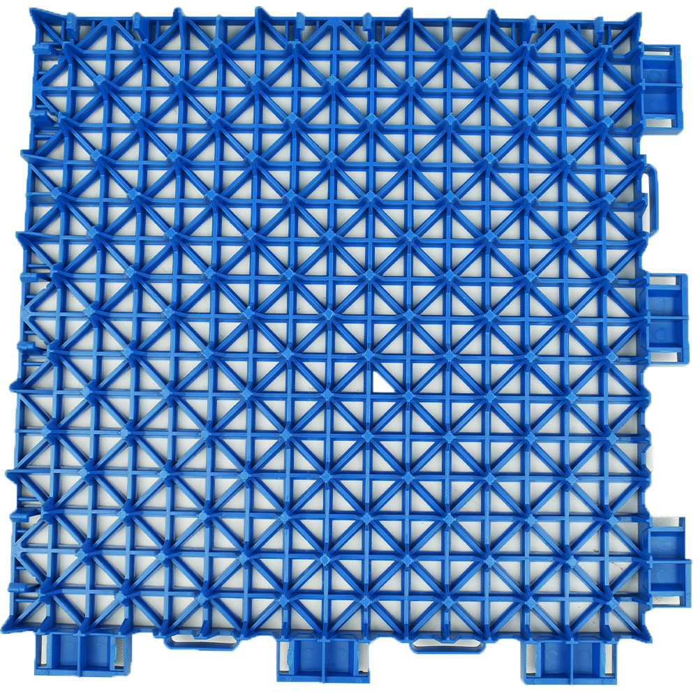 VersaCourt Pickleball Performance Court Tile 3/4 Inch x 10.13x10.13 Inches bottom in Royal Blue