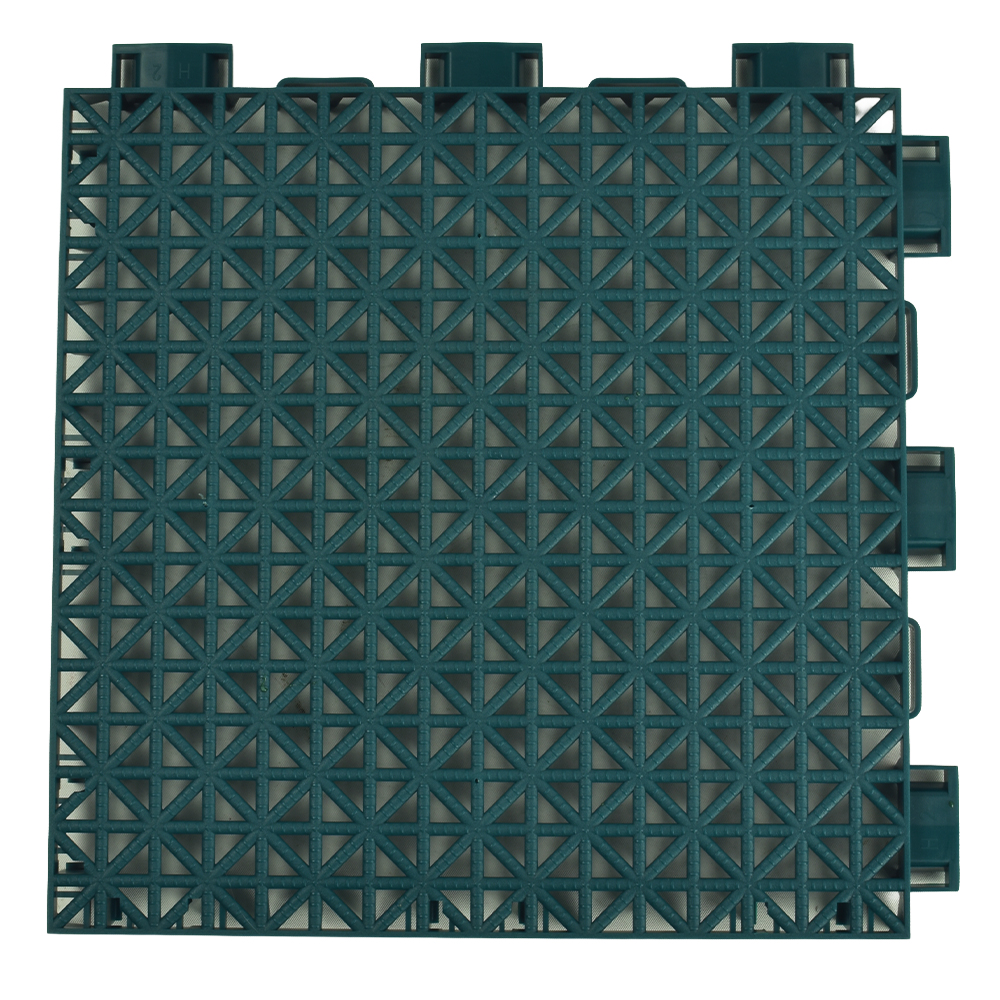 VersaCourt Outdoor Game Court Tile 3/4 Inch x 10x10 Inches emerald green full tile