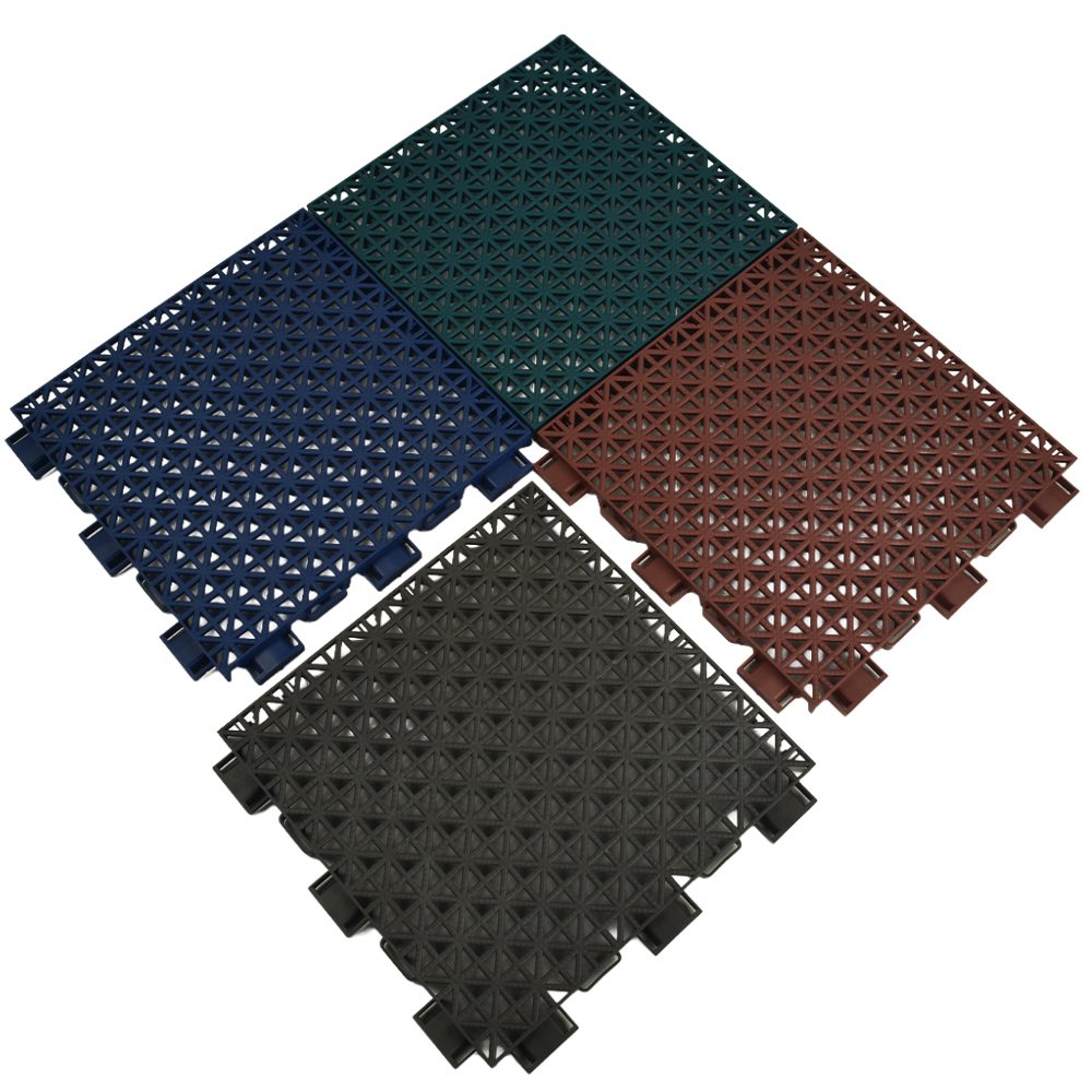 VersaCourt Pickleball Performance Court Tile 3/4 Inch x 10.13x10.13 Inches quad interlock