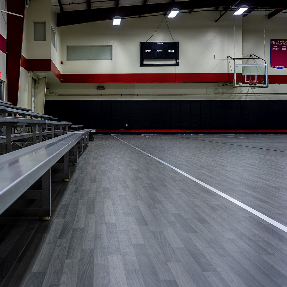 athletic padded vinyl court install