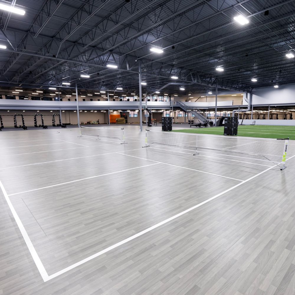 Athletic Vinyl Padded Roll 7 mm x 6x30 Ft. graphite pickleball court install