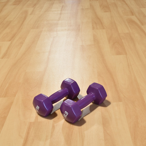 Vinyl Roll Out Flooring can be used for Dumbbell Mats