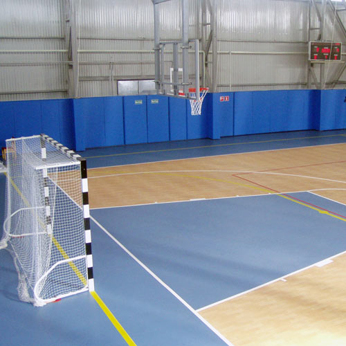gymnasium flooring has fiberglass in it