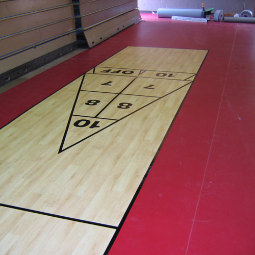 synthetic vinyl flooring for shuffleboad 