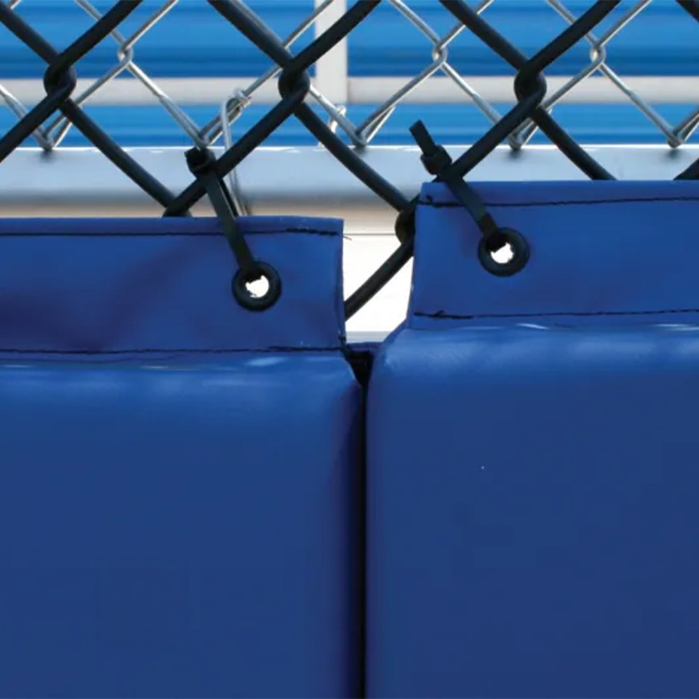 BackStop Folding Pad 2 Inch x 4x10 Ft. chain link closeup