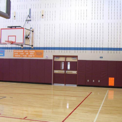 basketball gymnasium with wall padding for safety thumbnail