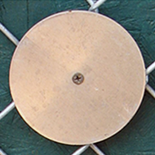 installing wall pads on chain link fences with bolt and plate
