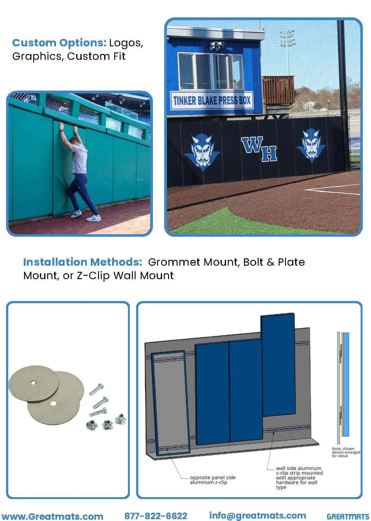 greatmats custom wall pads