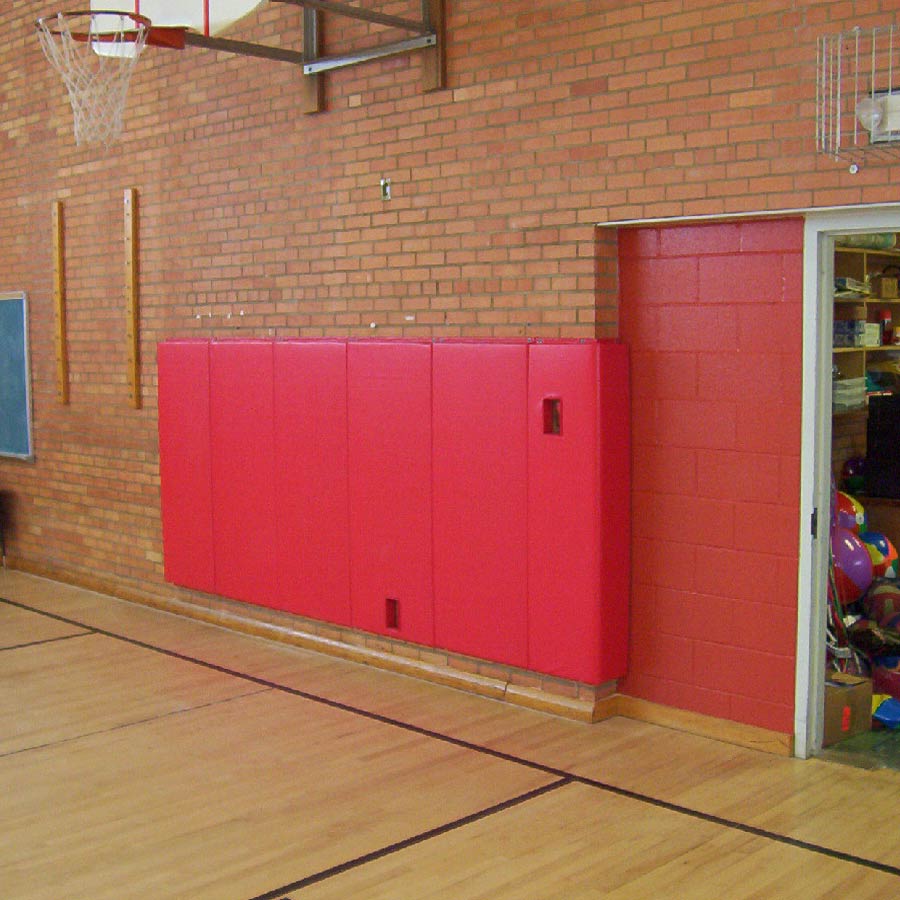 foam gym wall padding red panels