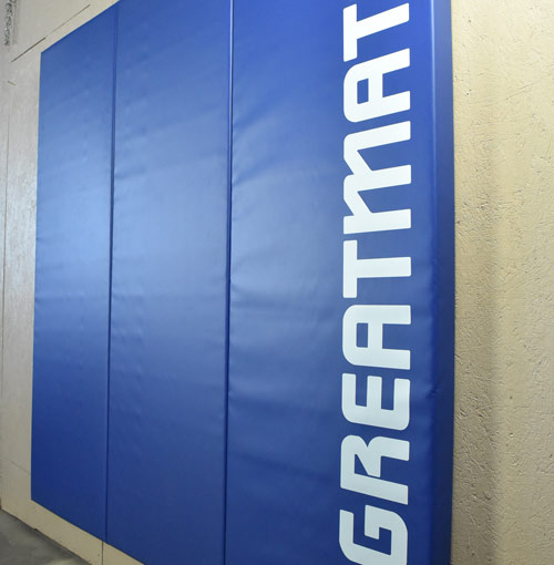 Safety Wall Pad 1x5 Ft x 2 Inch WB LipTB ASTM 3 Wall Pads Installed