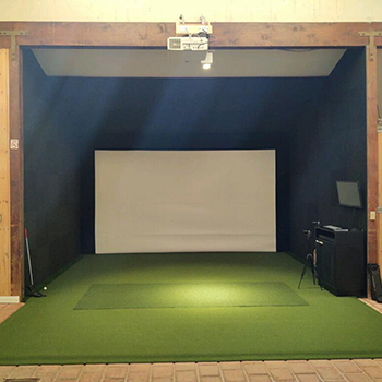 gold simulator flooring on walls