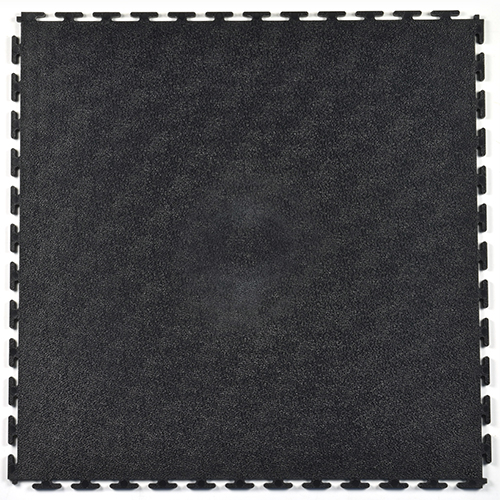 Smooth Top PVC Interlocking Black Ever Tile Full