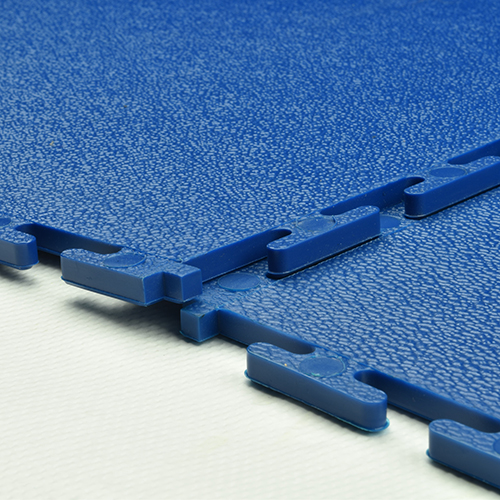 Smooth Top PVC Interlocking Color Ever Blue Interlock Close Up