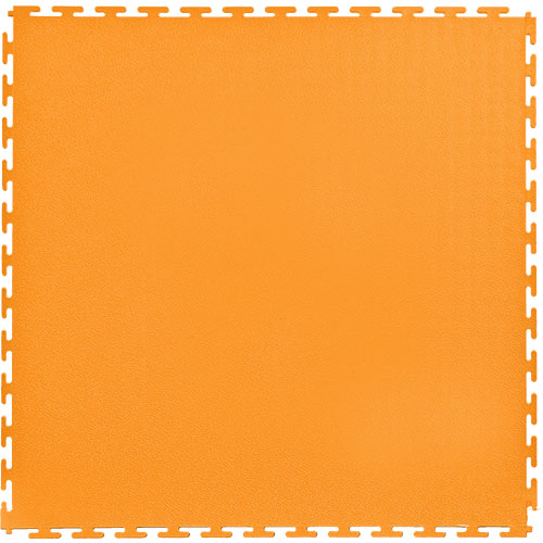 Smooth Top PVC Interlocking Color Ever Tile Orange Full