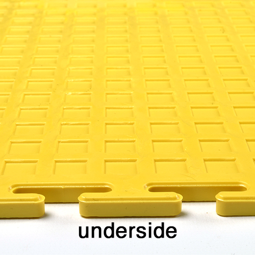 Smooth Top PVC Interlocking Color Ever Tile Yellow Full